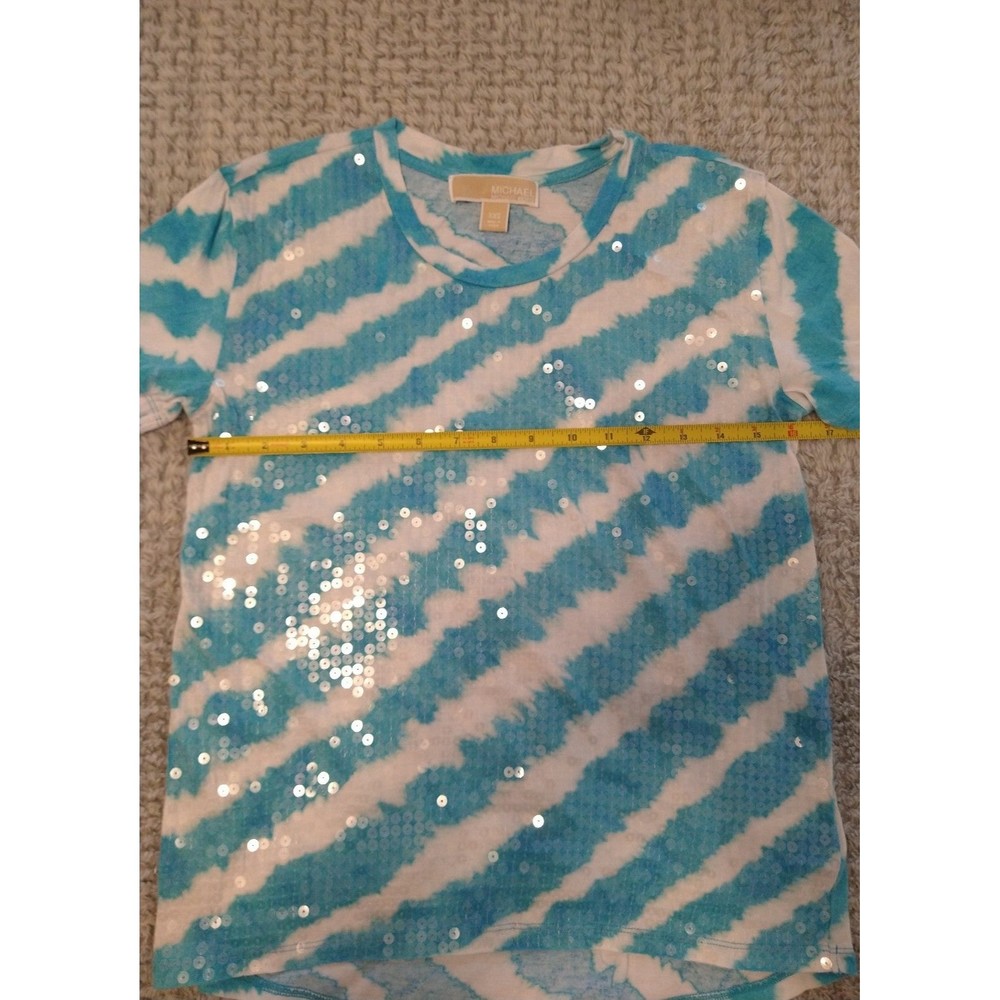 Michael kors Tie Dye  striped xxs top Embellished Sparkle Y2K Classic Summer - Picture 5 of 9